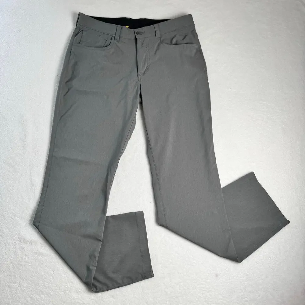 Jack Nicklaus 32x32 Gray Performance Golf Pants Stretch Flat Front Mens 32x32